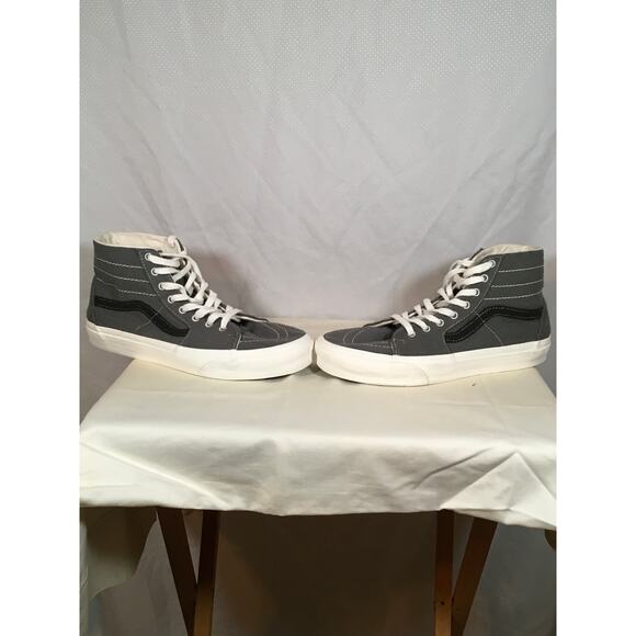 Vans Sk8-Hi Gray Canvas High Top Sneakers Men’s 9.5 / Women’s 11 Organic Cotton - Picture 6 of 10